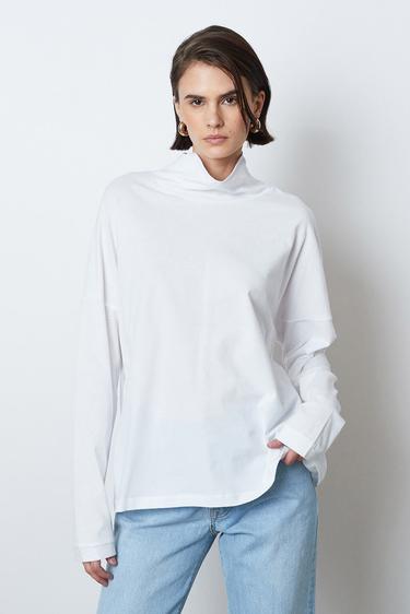  Balıkçı Yaka Uzun Kollu Tshirt