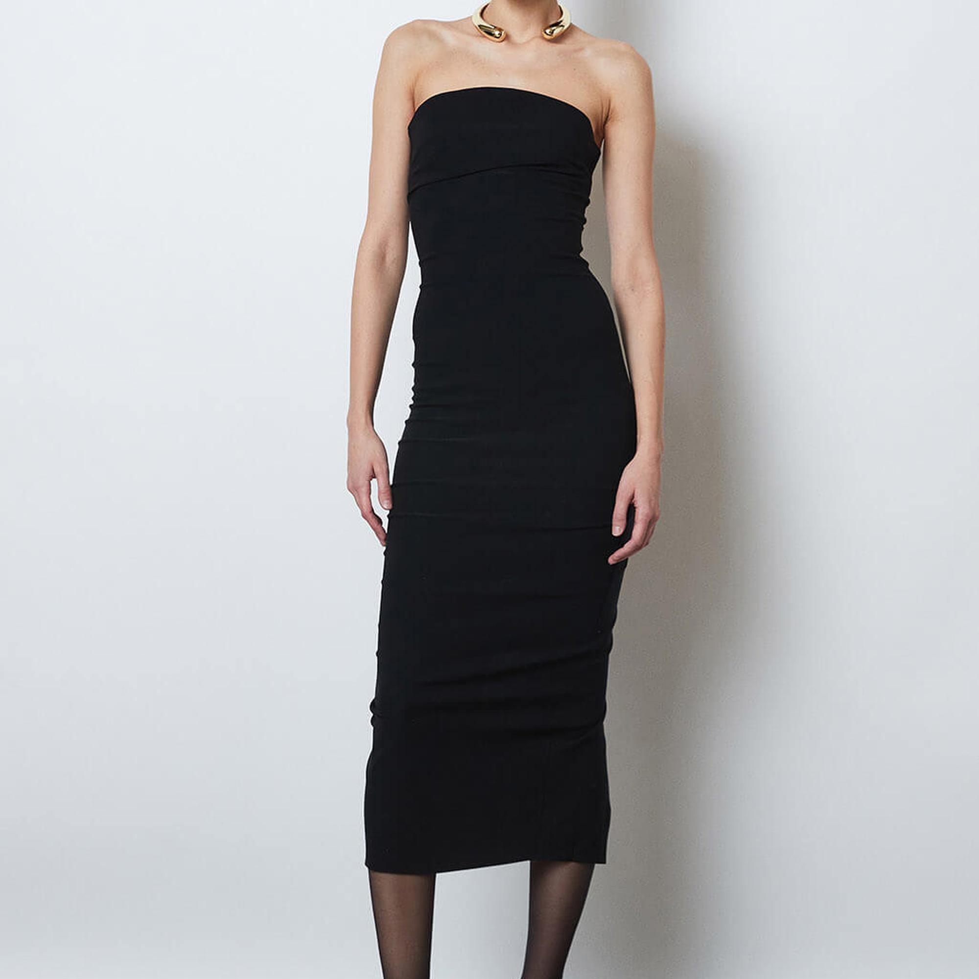 Straplez Maxi Elbise