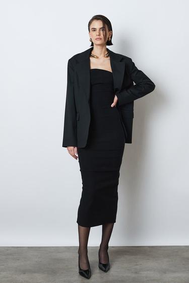  Straplez Maxi Elbise