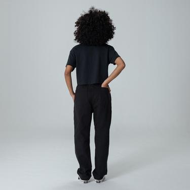  Converse Converse Wordmark Cropped Kadın Siyah T-Shirt