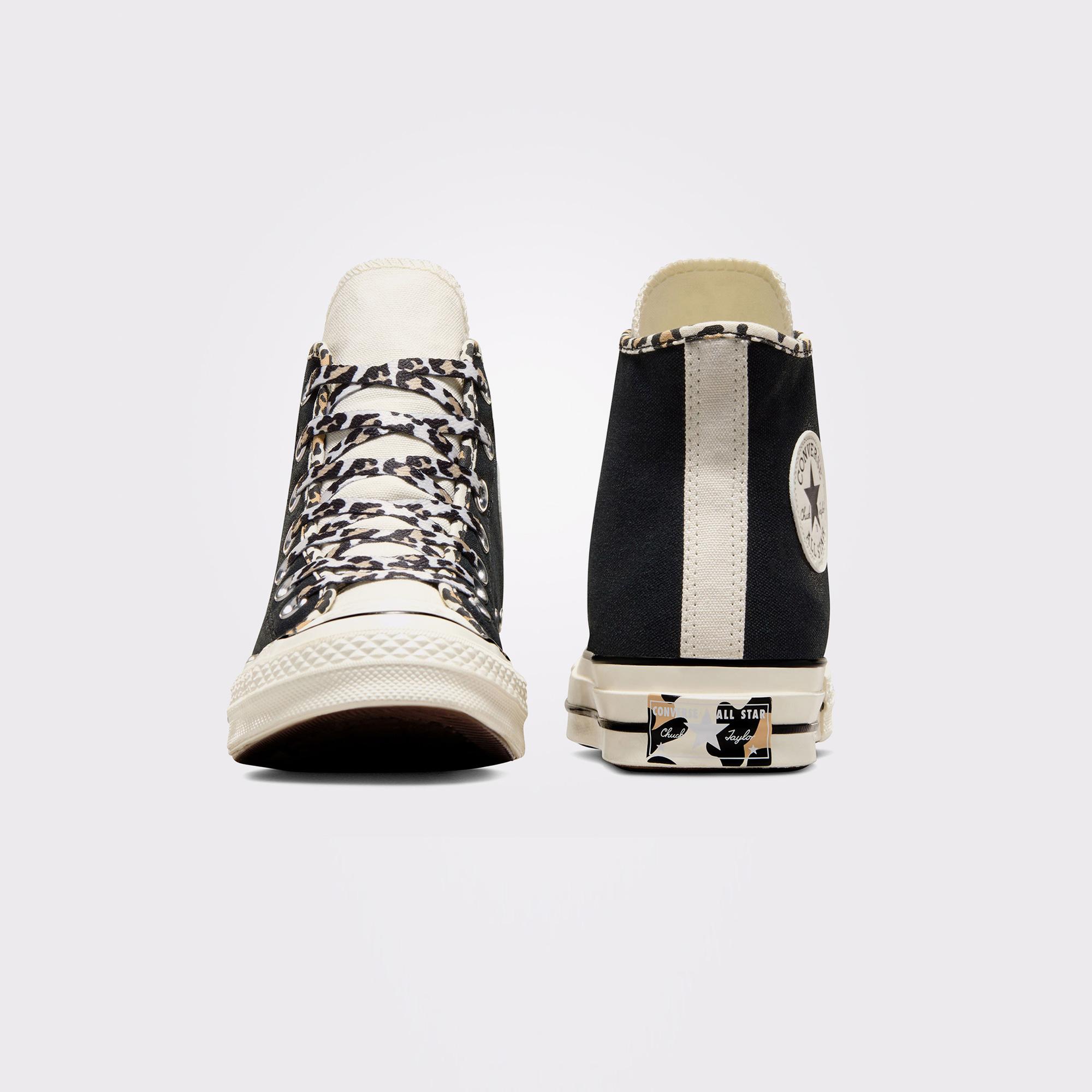 Converse Chuck 70 Leopard Love Kadın Siyah Sneaker