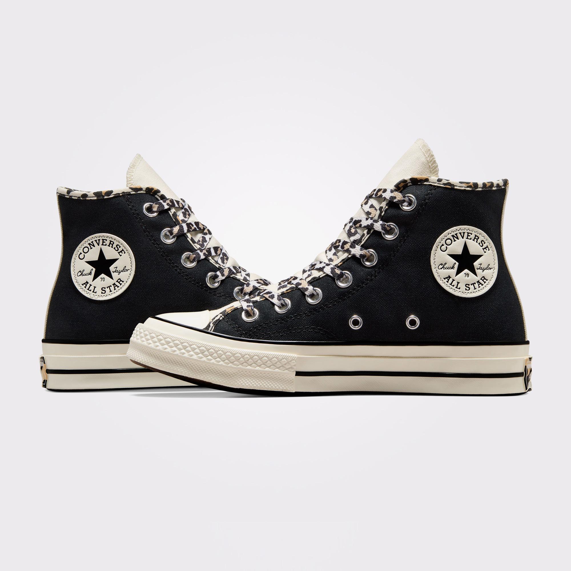 Converse Chuck 70 Leopard Love Kadın Siyah Sneaker