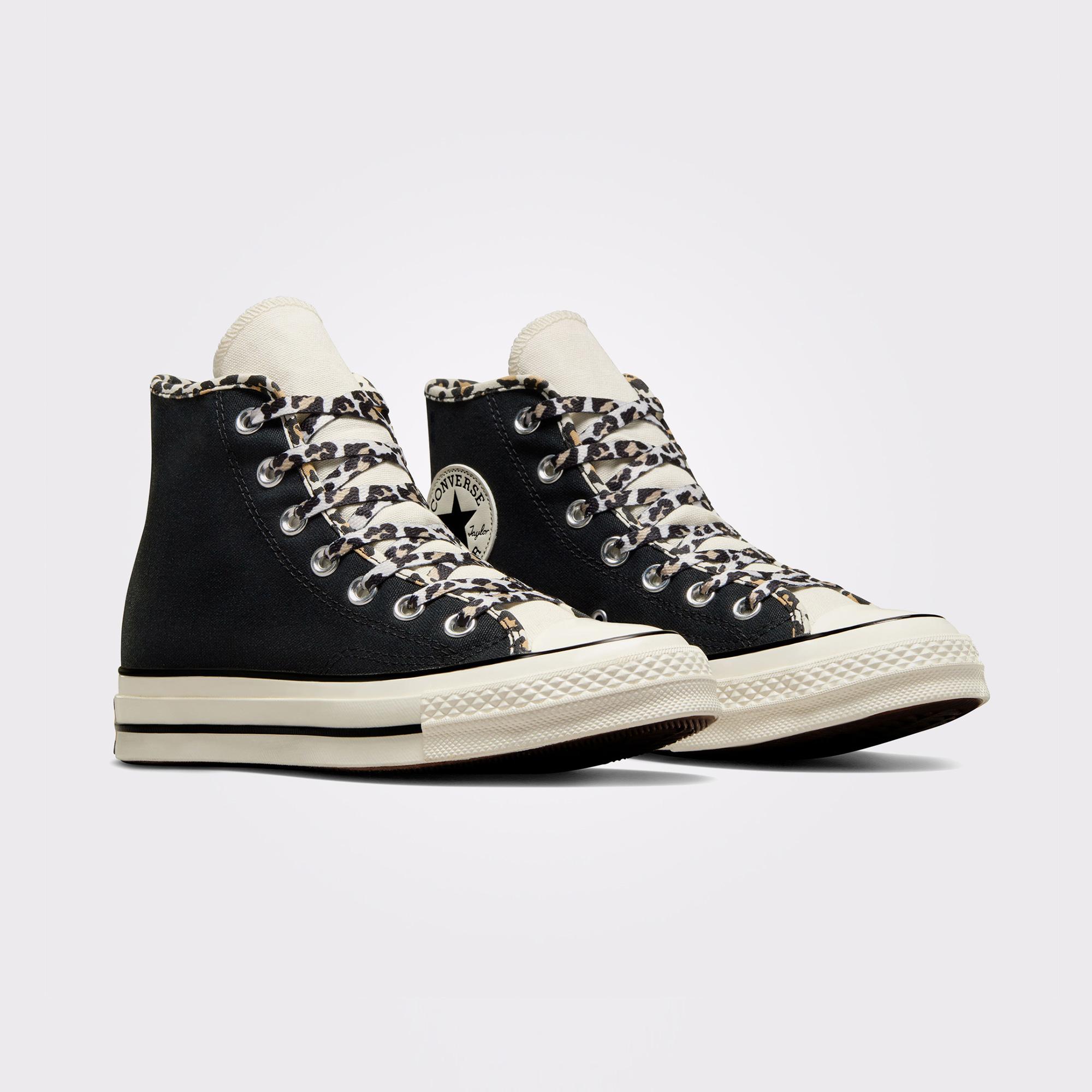 Converse Chuck 70 Leopard Love Kadın Siyah Sneaker