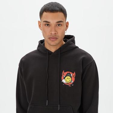  Market Smiley Inner Peace Pullover Erkek Siyah Hoodie