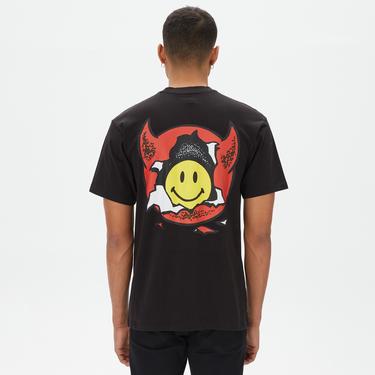  Market Smiley Inner Peace Erkek Siyah T-Shirt