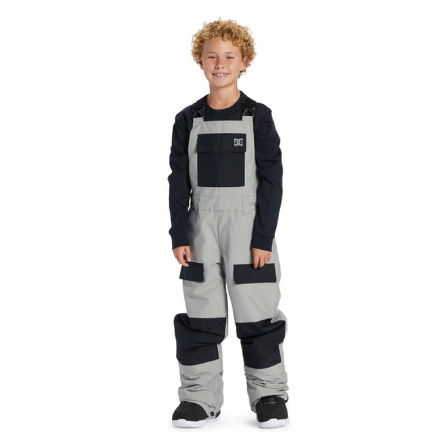  Dc Roadblock Youth Bib Erkek Çocuk Gri Snowboard Tulumu
