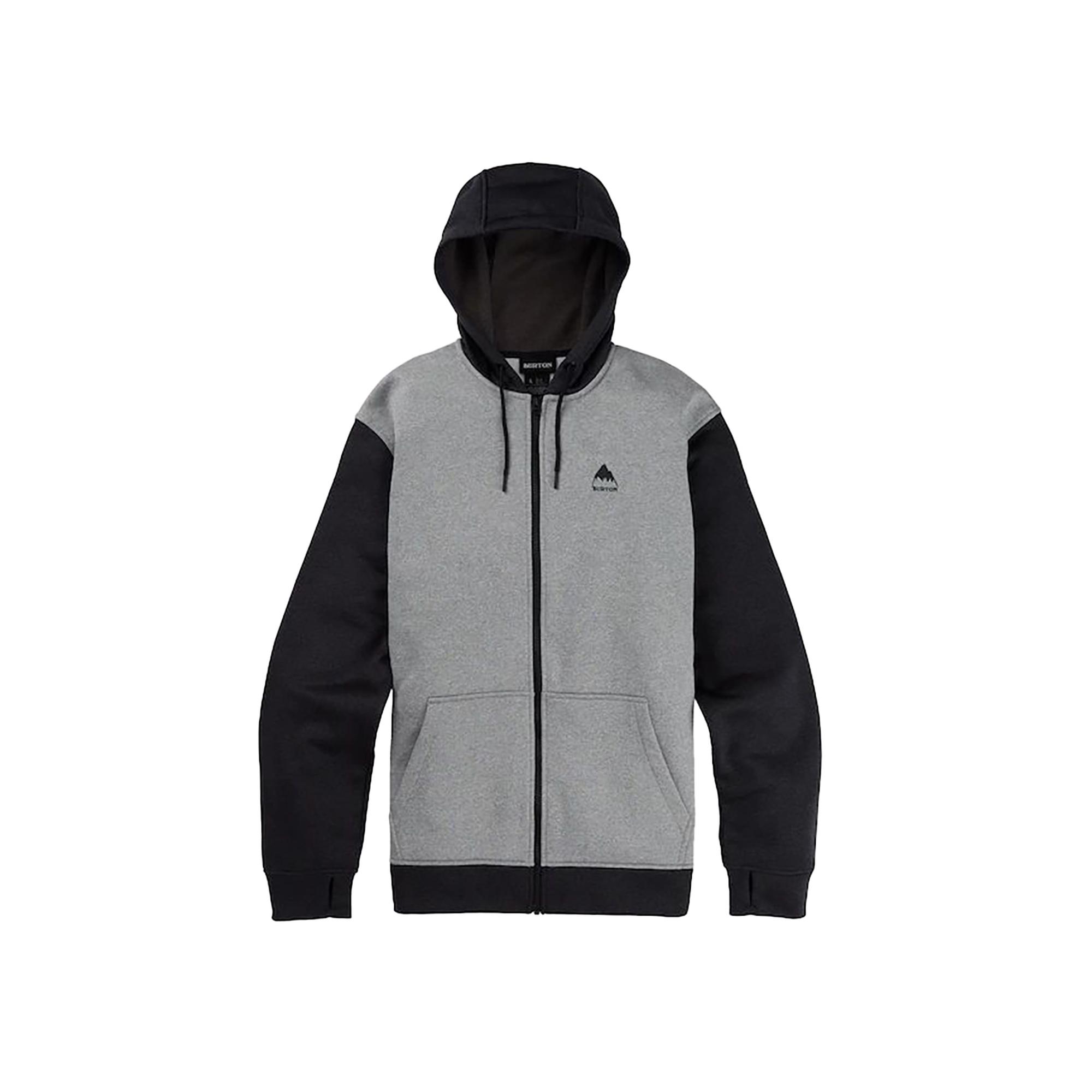 Burton Oak Full-zip Hoodie Erkek Gri Sweatshirt