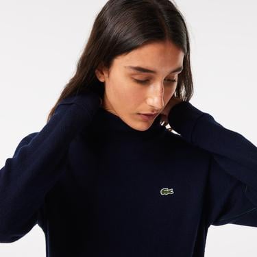  Kaşmir Kadın Dik Yaka Lacivert Kazak