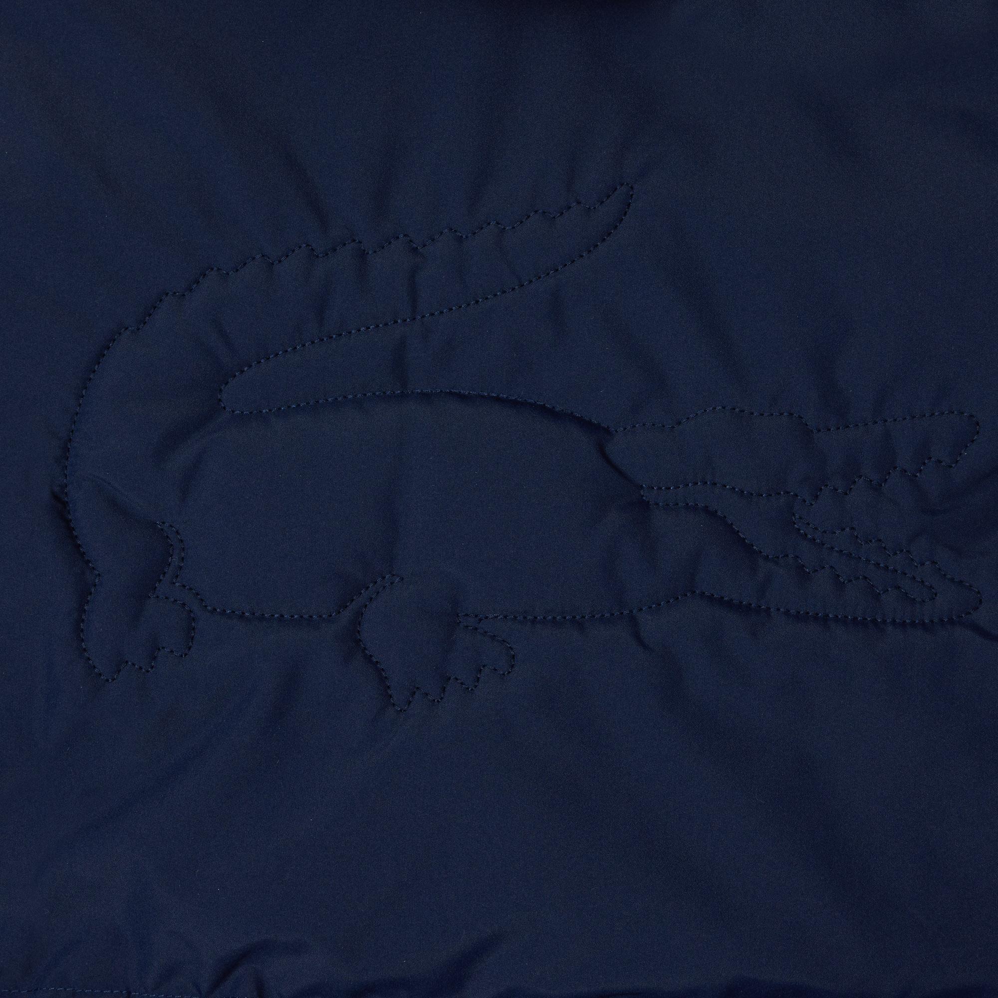 Çocuk Kapüşonlu Lacivert Şişme Mont