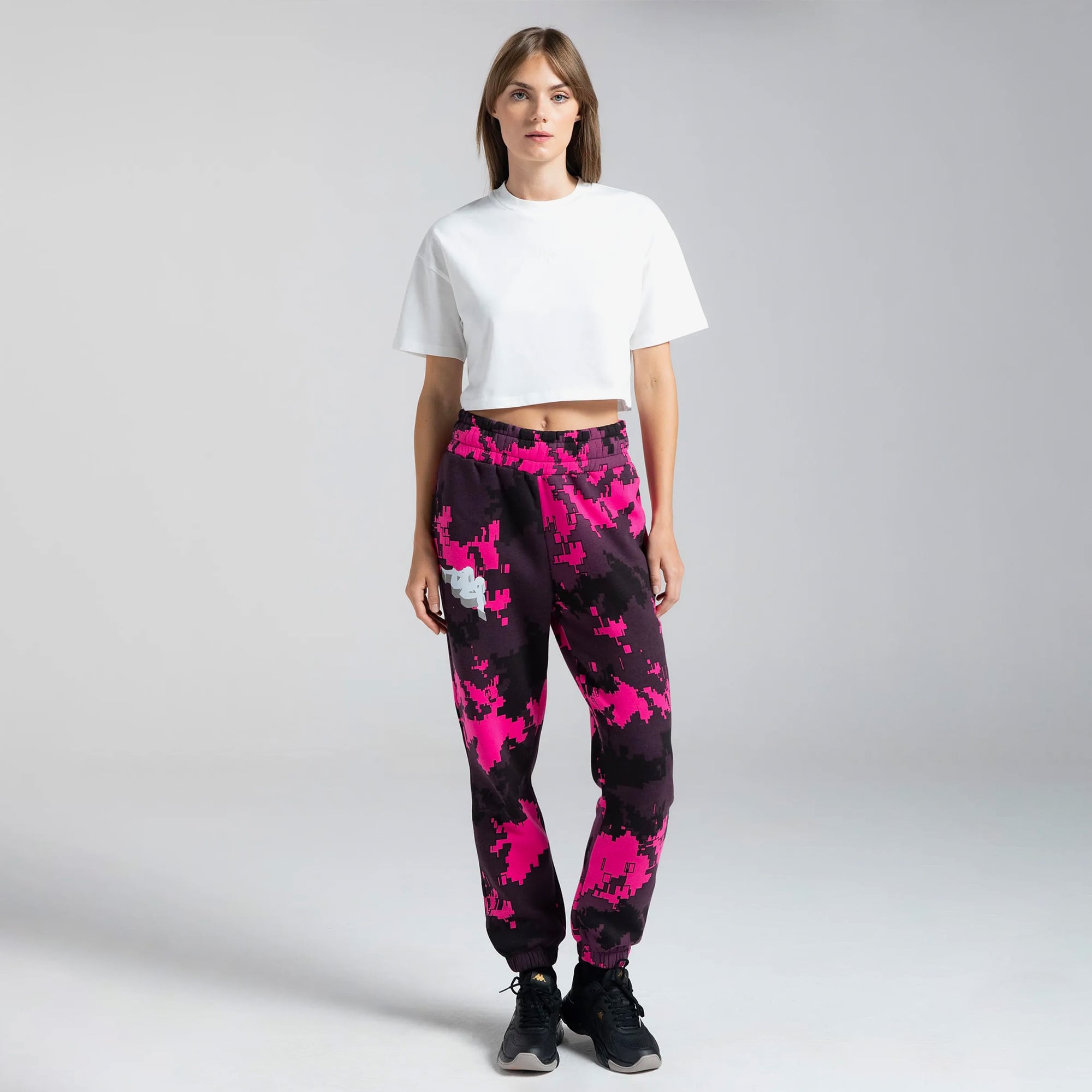  Kappa Authentic Graphik Ginas Kadın Siyah Günlük Eşofman Altı