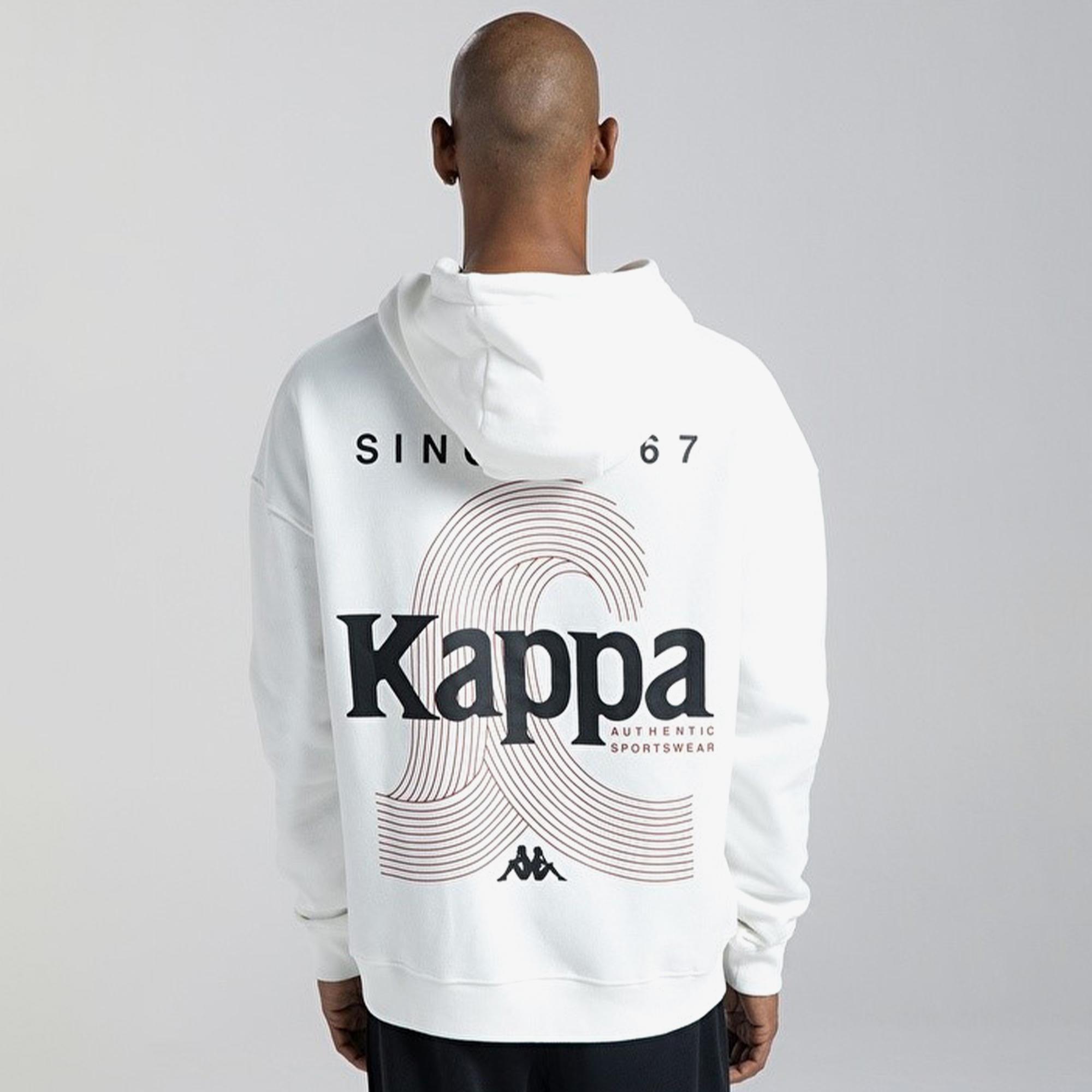 Kappa Authentic Yao Erkek Beyaz Günlük Sweatshirt