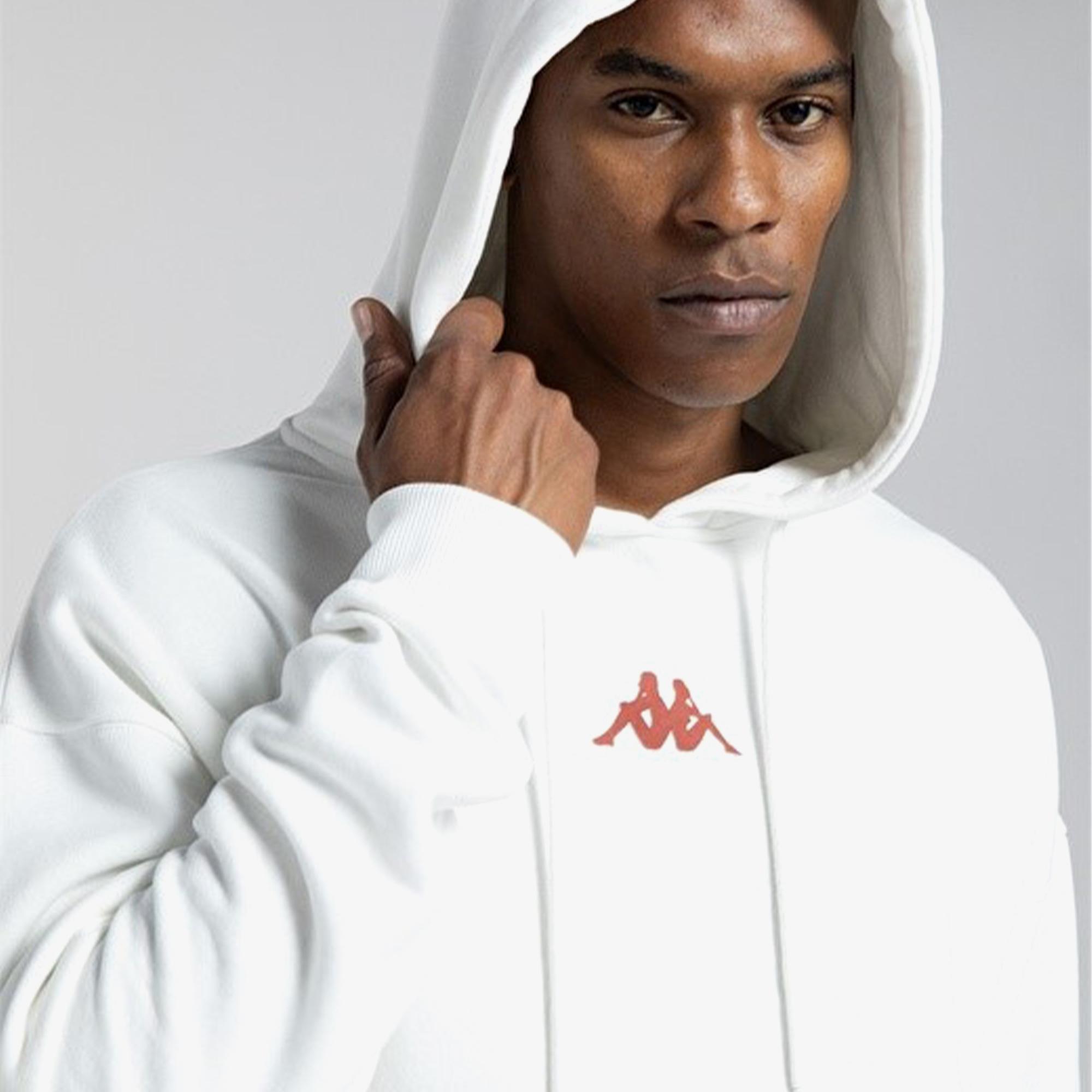 Kappa Authentic Yao Erkek Beyaz Günlük Sweatshirt