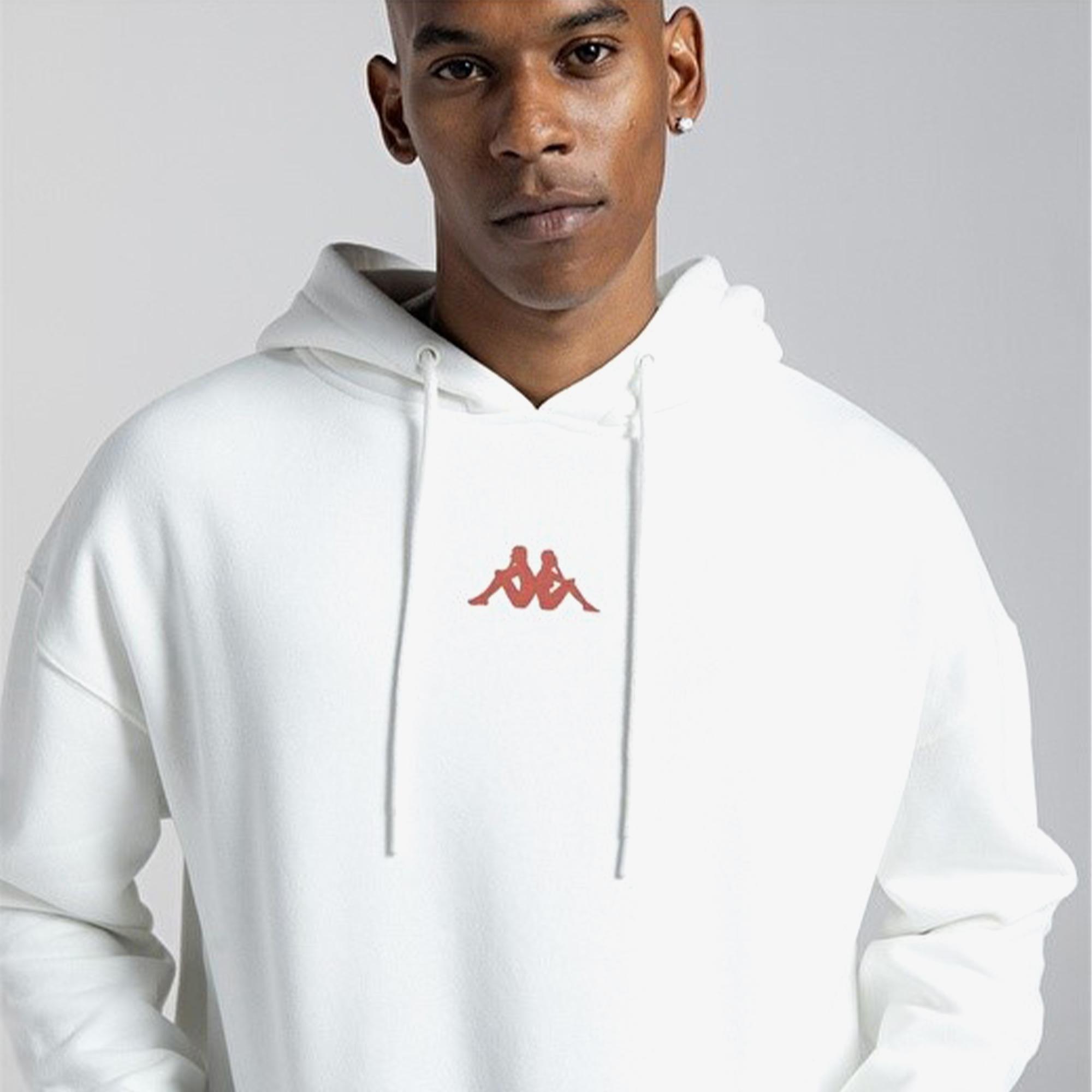 Kappa Authentic Yao Erkek Beyaz Günlük Sweatshirt