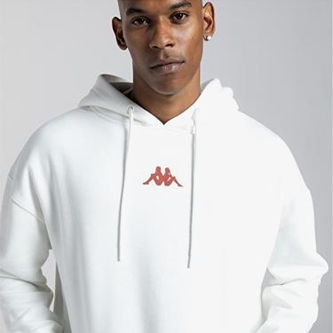  Kappa Authentic Yao Erkek Beyaz Günlük Sweatshirt