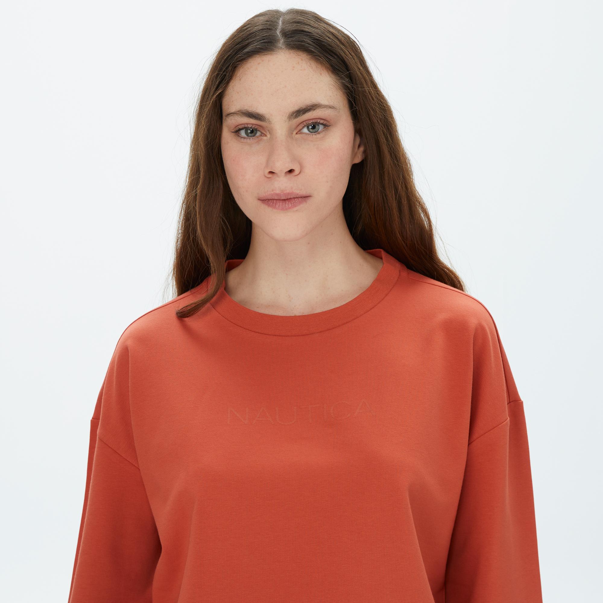 Nautica Kadın Kiremit Sweatshirt