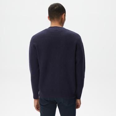  Lacoste Unisex Lacivert Yün Hırka