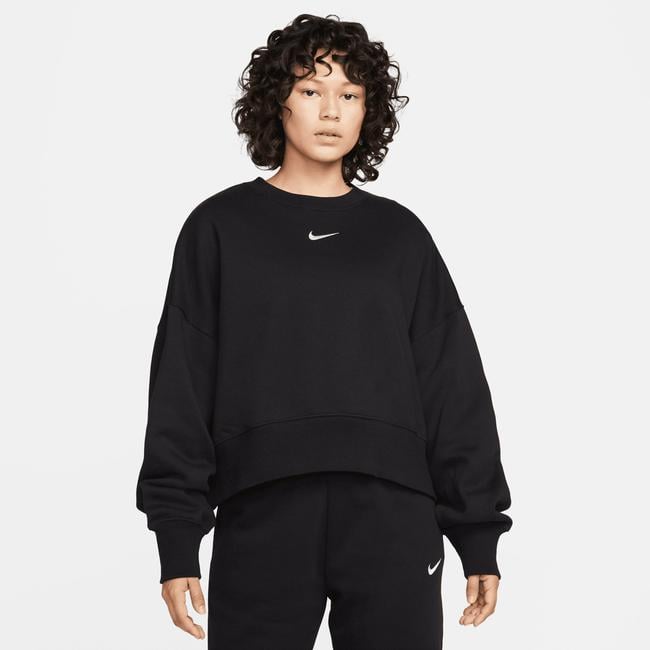  Nike Sportswear Phoenix Fleece Oversize Crew Kadın Siyah Sweatshirt