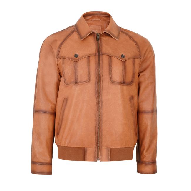  Bidziil Taba Erkek Vintage Bomber Deri Mont