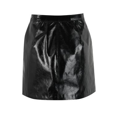  Barretta Siyah Kadın Rugan Deri Etek