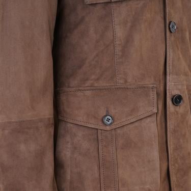  Antonin Kahve Erkek Süet Deri Safari Ceket