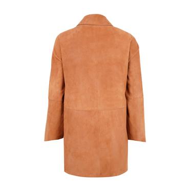  Bena Konyak Kadın Çift Taraflı Süet Deri Pardösü