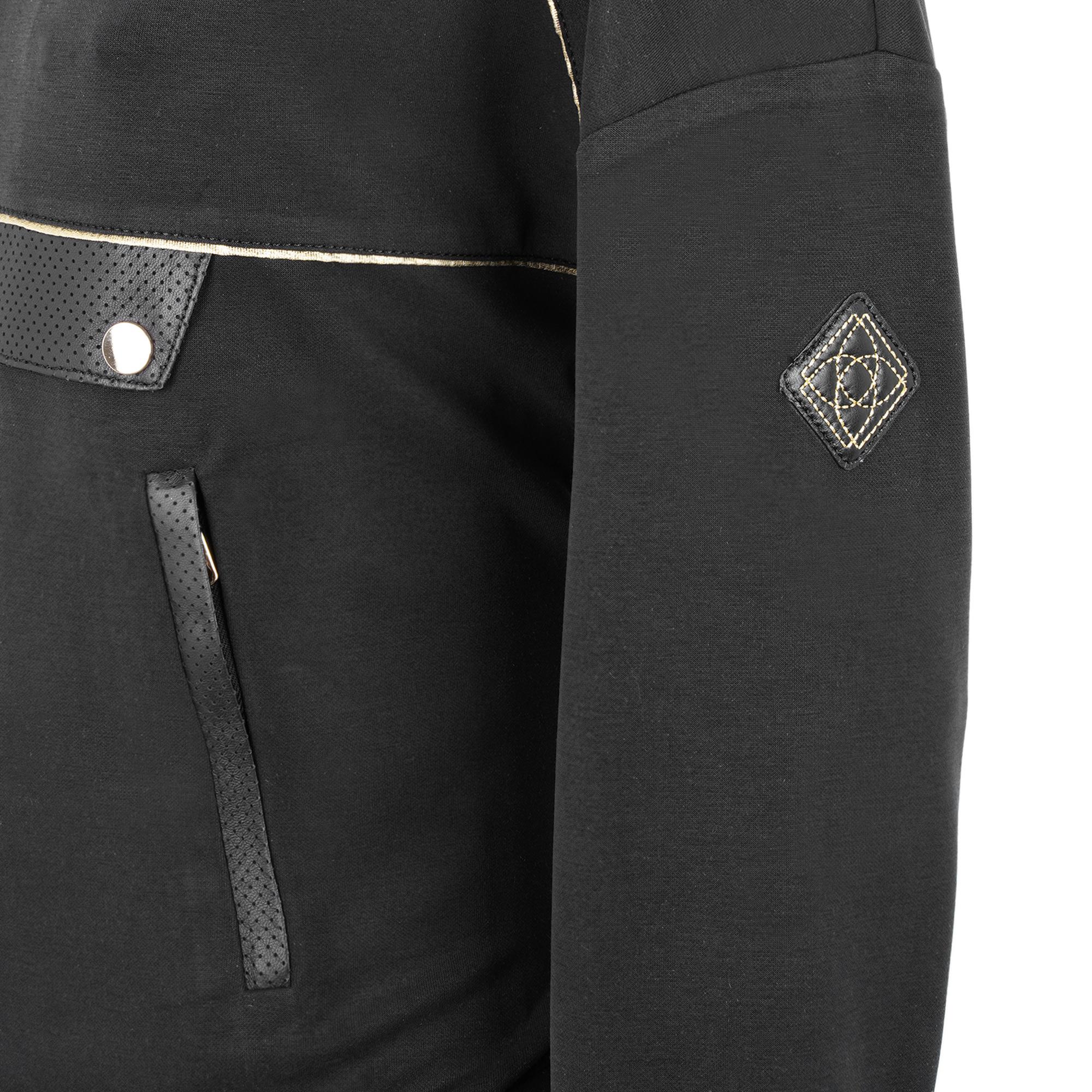 Altessa Siyah Kadın Deri Detaylı Sweatshirt