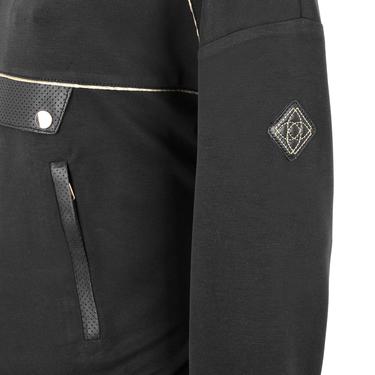  Altessa Siyah Kadın Deri Detaylı Sweatshirt