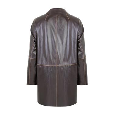  Bena Konyak Kadın Çift Taraflı Süet Deri Pardösü