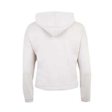  Amari Bej Kadın Deri Detaylı Kapüşonlu Sweatshirt