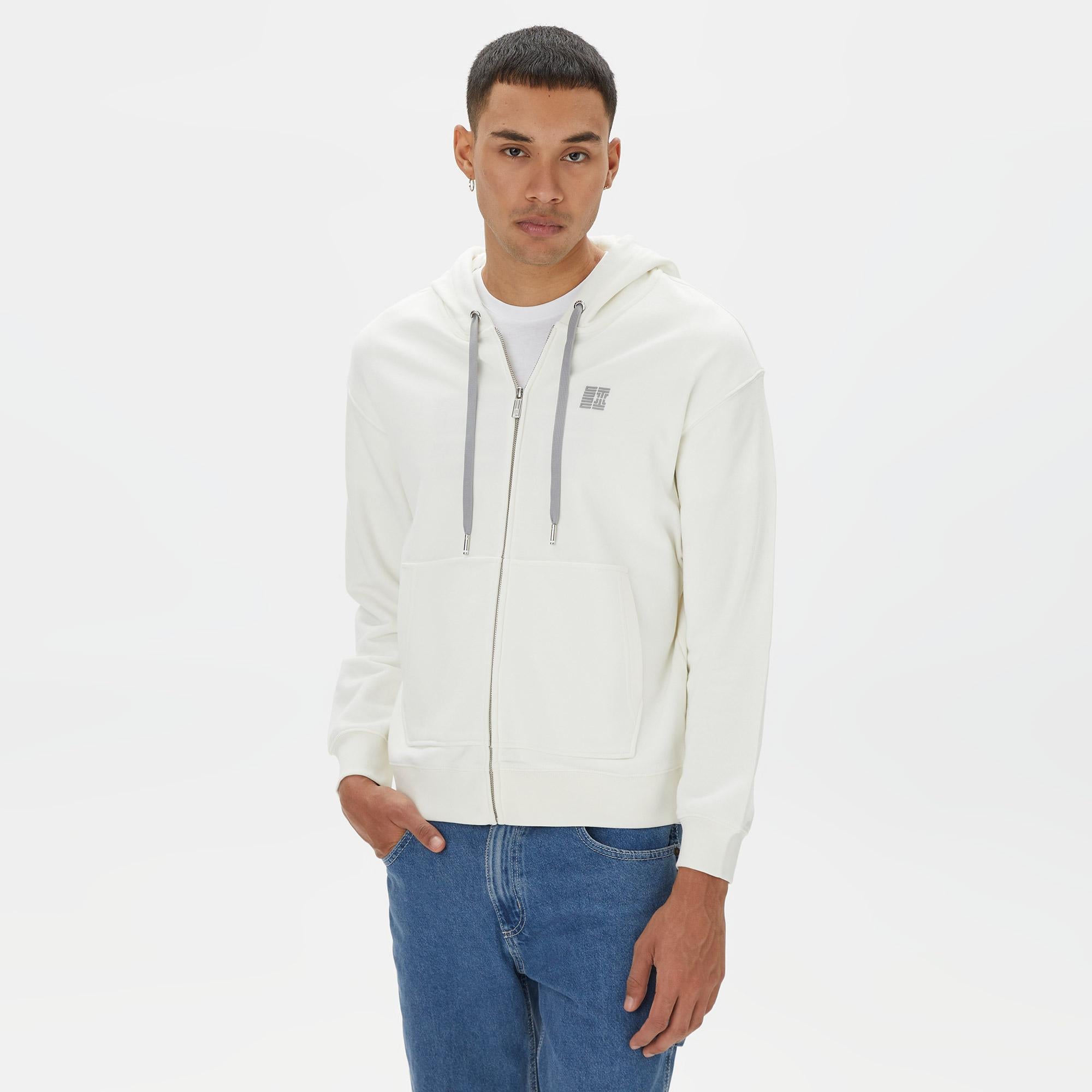 Sportempt Lifestyle Erkek Beyaz Sweatshirt