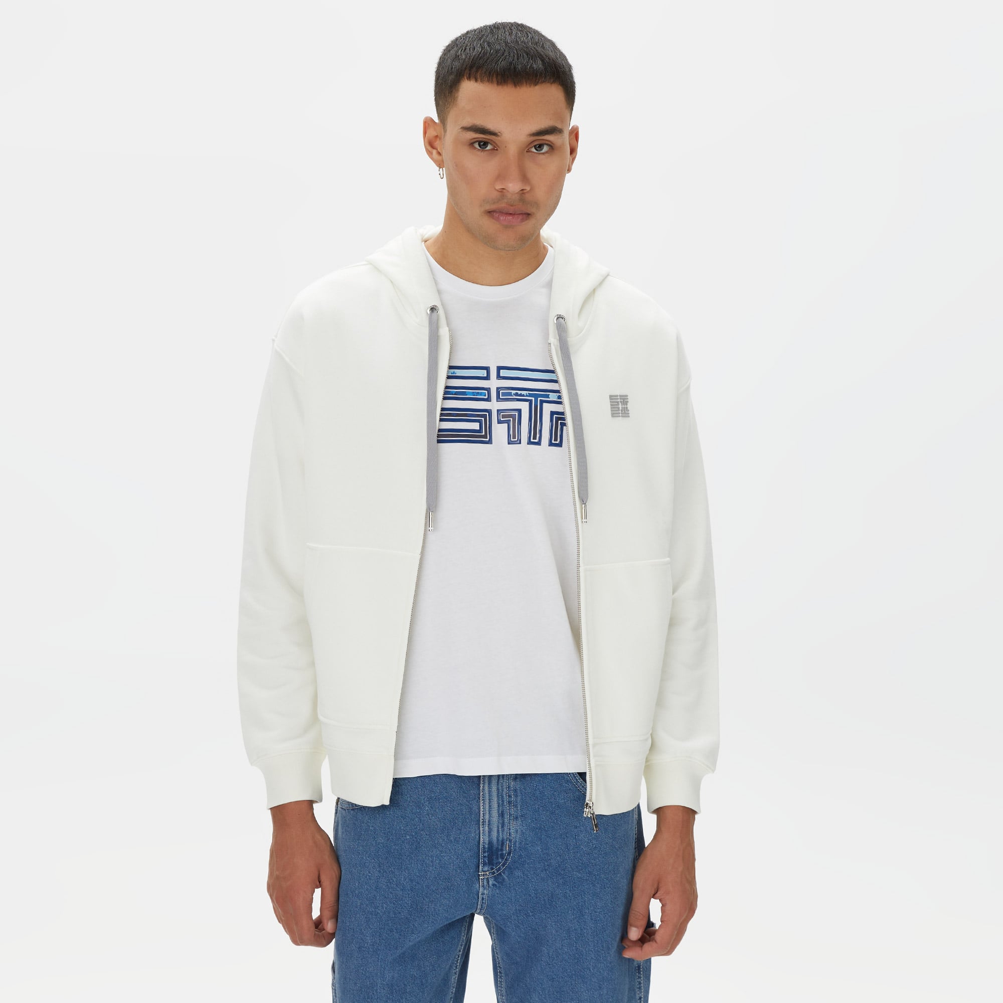  Sportempt Lifestyle Erkek Beyaz Sweatshirt