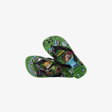  Havaianas Top Minecraft Bebek Yeşil Terlik