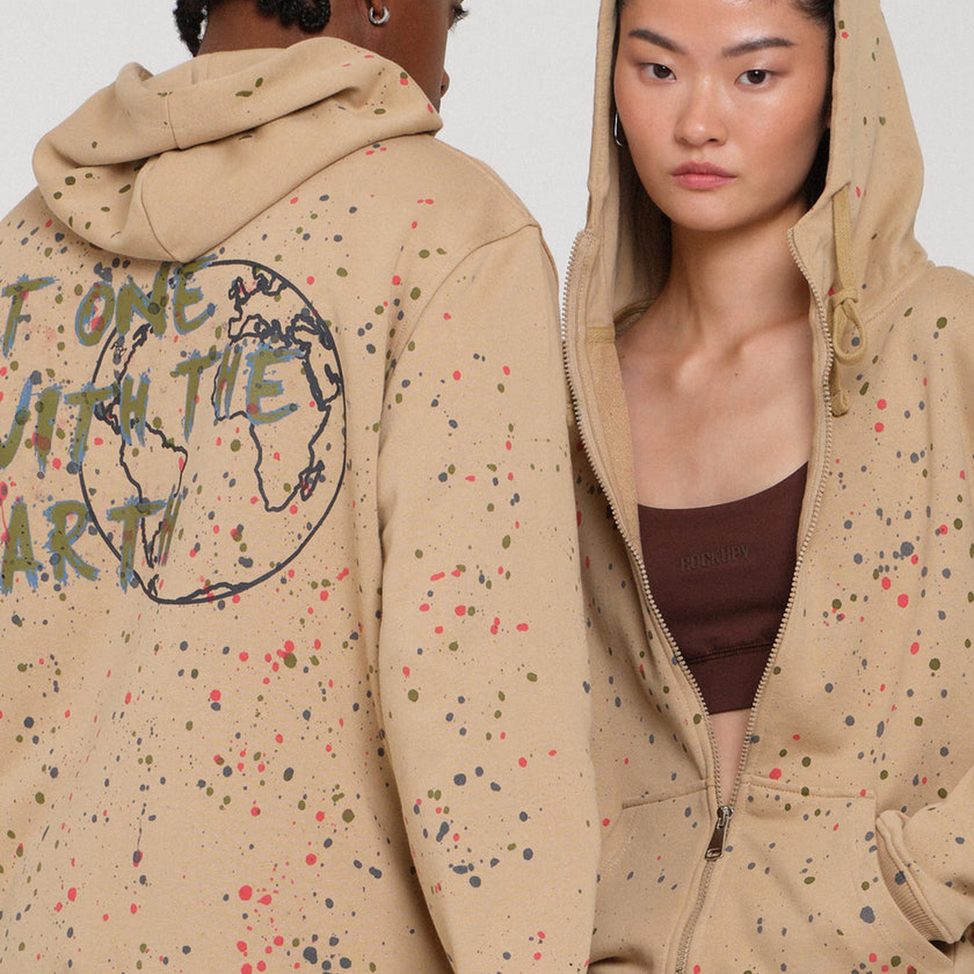 Rockupy Unisex Janne Bej Hoodie Jacket