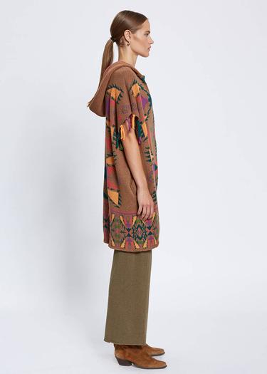  Knitss Kaşmir Karışımlı Oversıze Triko Panço