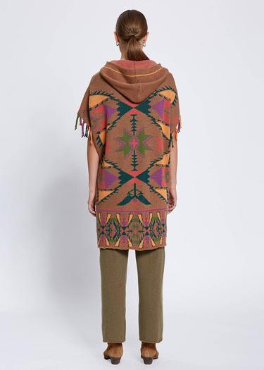  Knitss Kaşmir Karışımlı Oversıze Triko Panço