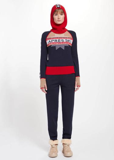  Knitss Yıldız Desenli Kırmızı Extrafıne Merino Yün Bere