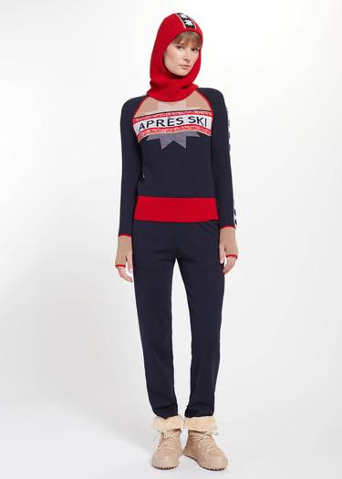  Knitss Yıldız Desenli Kırmızı Extrafıne Merino Yün Bere