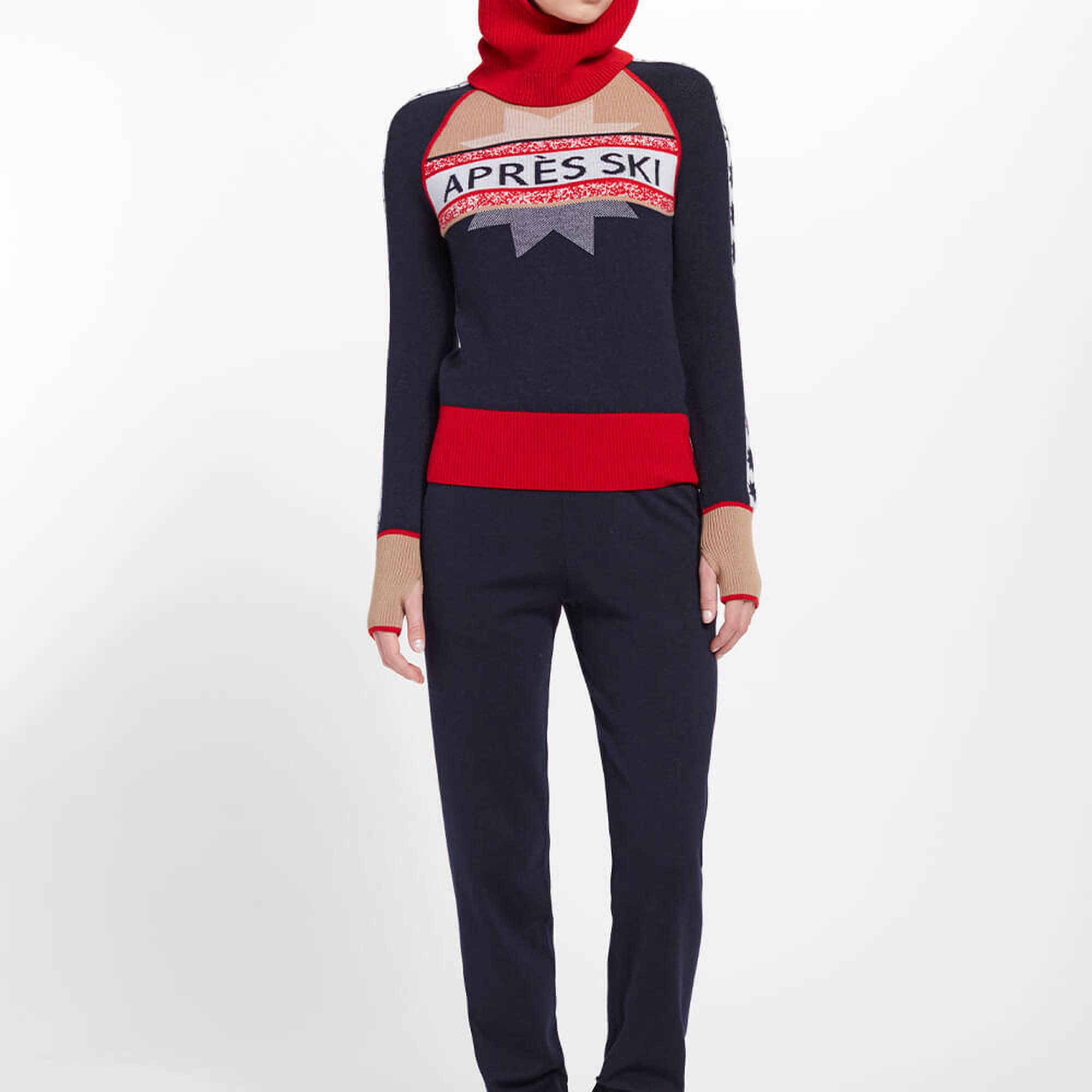 Knitss Yıldız Desenli Kırmızı Extrafıne Merino Yün Bere