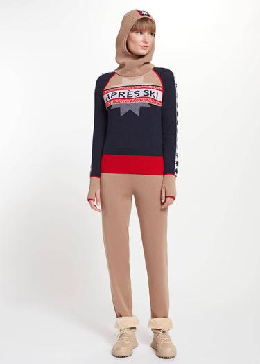  Knitss Yıldız Desenli Camel Extrafıne Merino Yün Bere