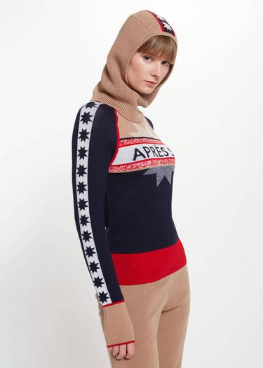  Knitss Yıldız Desenli Camel Extrafıne Merino Yün Bere