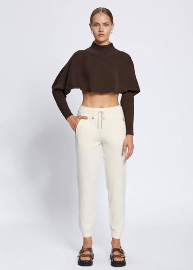  Knitss Merino Yün Karışımlı Ekru Triko Pantolon