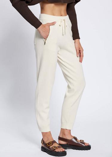  Knitss Merino Yün Karışımlı Ekru Triko Pantolon