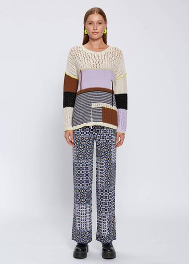  Knitss Organik Pamuk Color Blok Triko