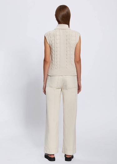  Knitss Organik Pamuk Düğme Kapamalı Krem Triko