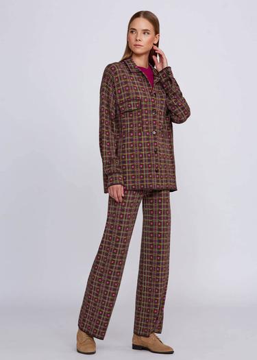  Knitss Jakar Desenli Rahat Kesim Triko Ceket