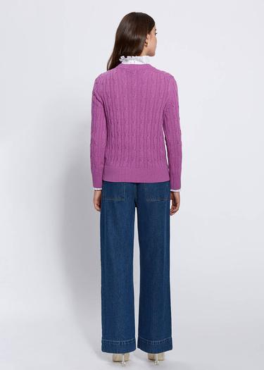  Knitss Kaşmir Karışımlı Saç Örgü Leylak Rengi Triko