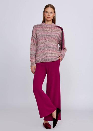  Knitss Organik Pamuk Yün Karışımlı Pembe Triko