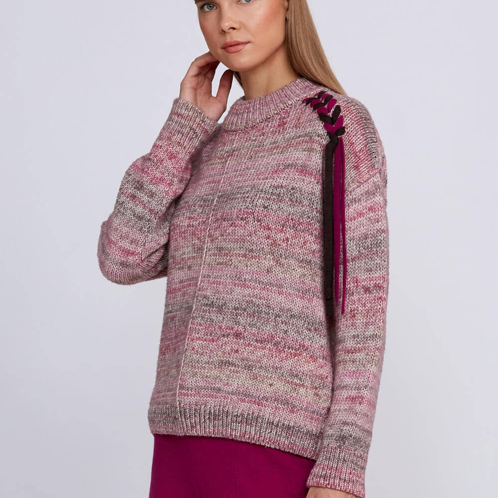 Knitss Organik Pamuk Yün Karışımlı Pembe Triko