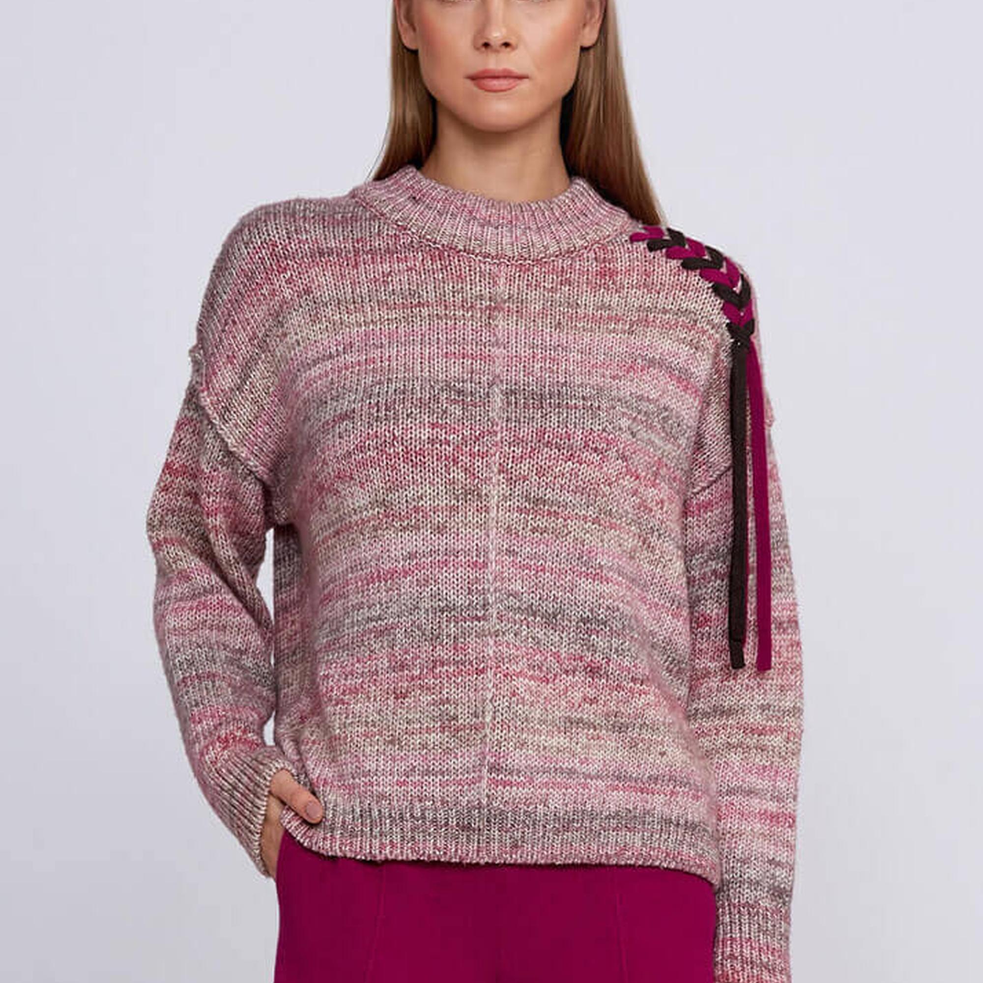 Knitss Organik Pamuk Yün Karışımlı Pembe Triko