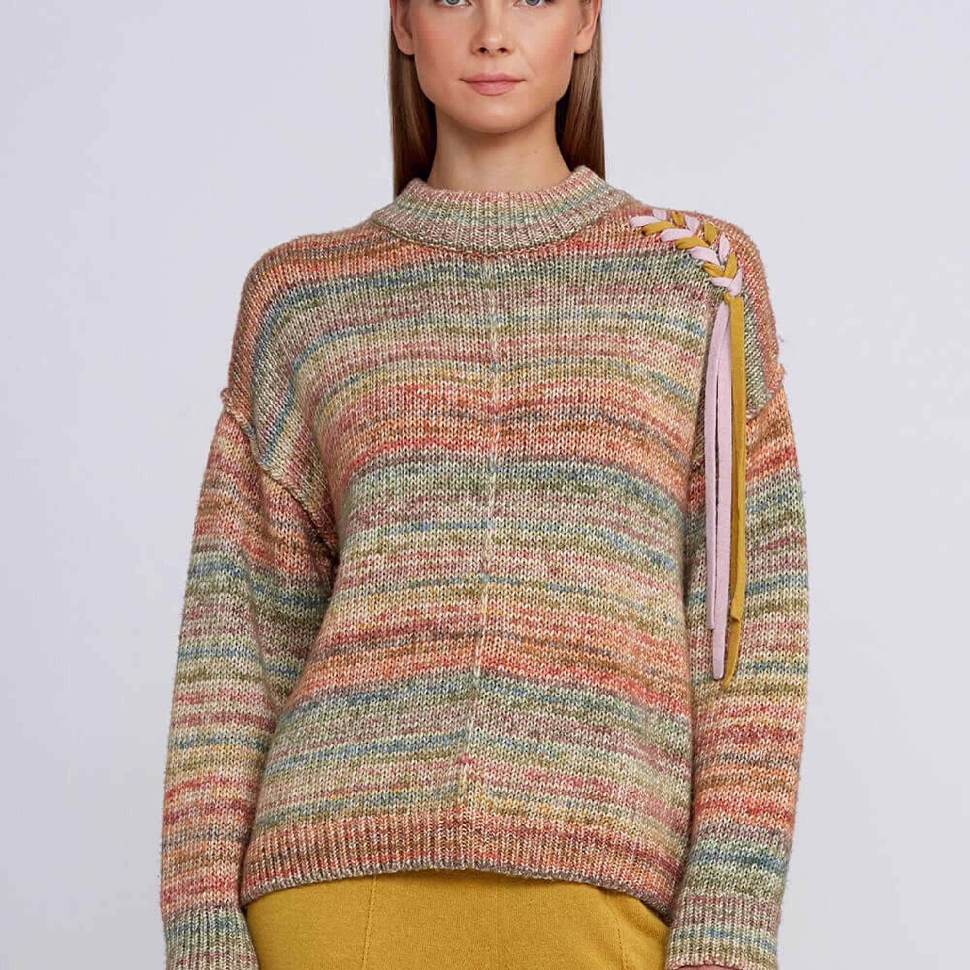 Knitss Organik Pamuk Yün Karışımlı Çok Renkli Triko